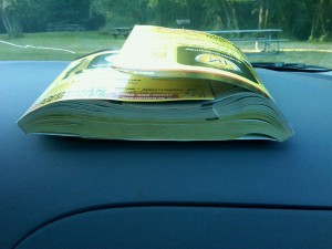 Two phonebooks that I put together while I was bored.