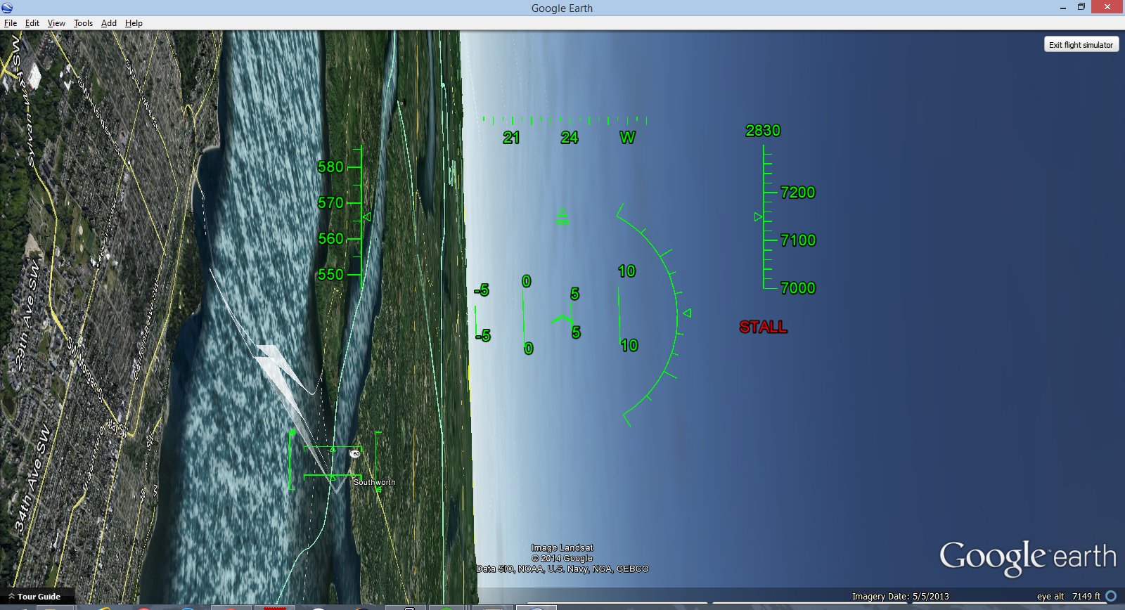 Tutorial: Two ways to turn a plane in Google Earth Flight
