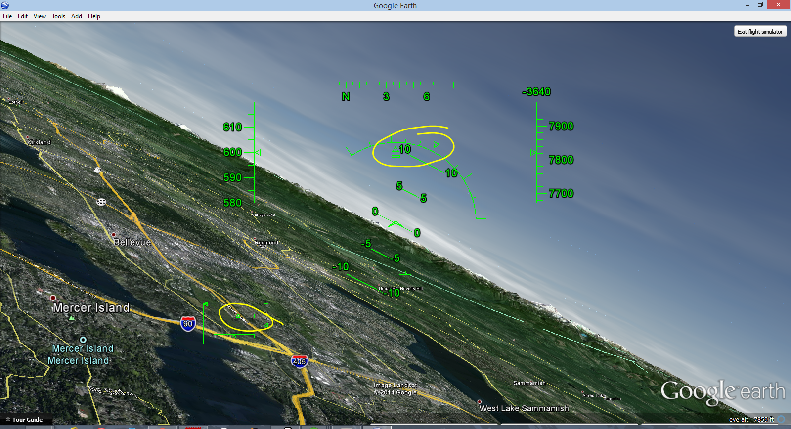 Tutorial: Two ways to turn a plane in Google Earth Flight